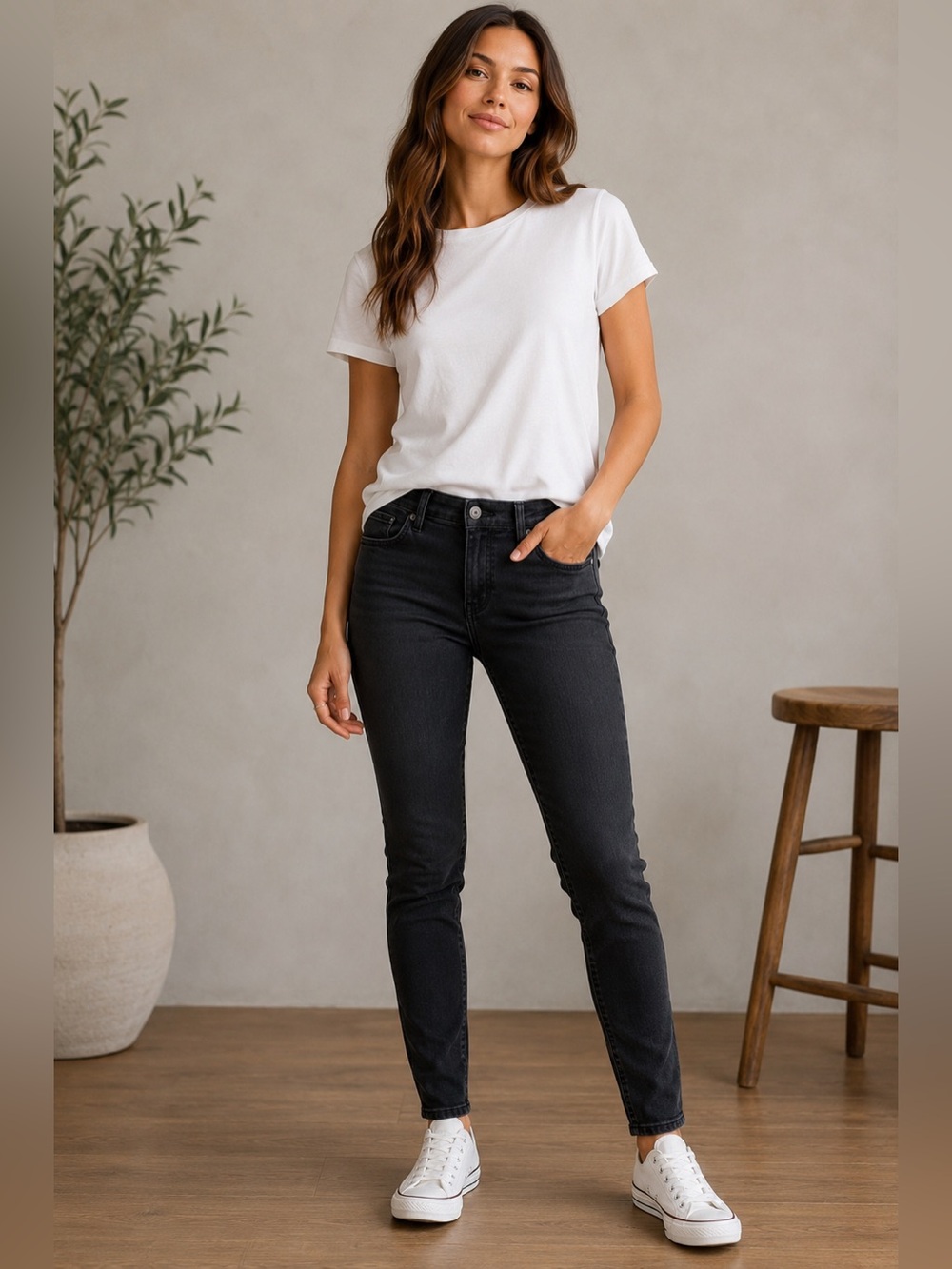 Levi's Women's Black Skinny 711 Jeans Size 28 30 Casual Streetwear Denim Basic